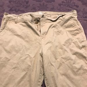 Tan khakis from old navy size 18